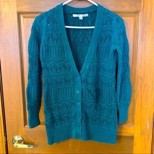 Teal sweater cardigan